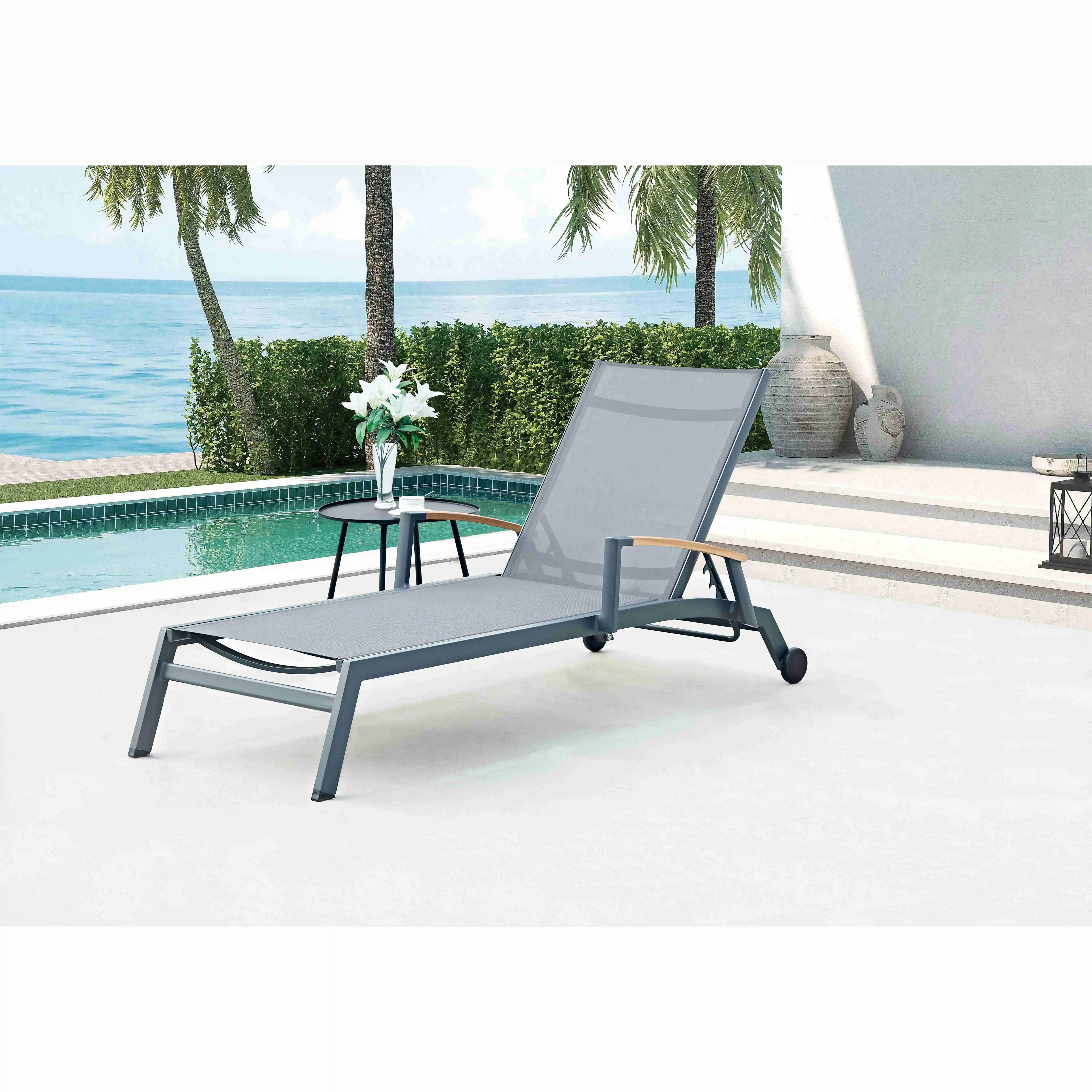

Premium Aluminum Mesh Sunbed Modern Lounger for Outdoor Use Durable Hotel-Grade for Beachfront Pool Terraces Luxury Villas