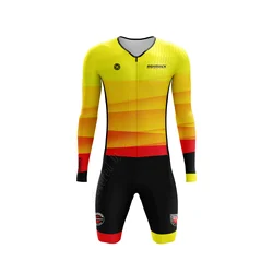 Pro MEN'S Trisuit Triathlon World Championship Long Sleeve Nice Skinsuit RIGHTTRACK Swimming Cycling Running Competition Appare