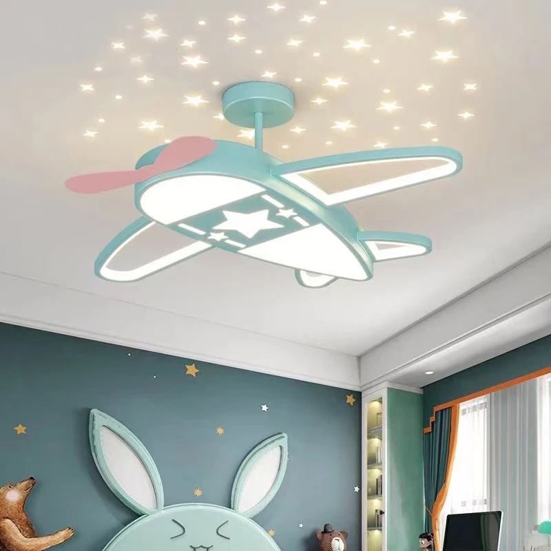 

Starry Airplane Pendant Lamp Pink Aircraft LED Children Ceiling Chandelier Bedroom Baby Girl Boy Room Nursery Kids Ceiling Light