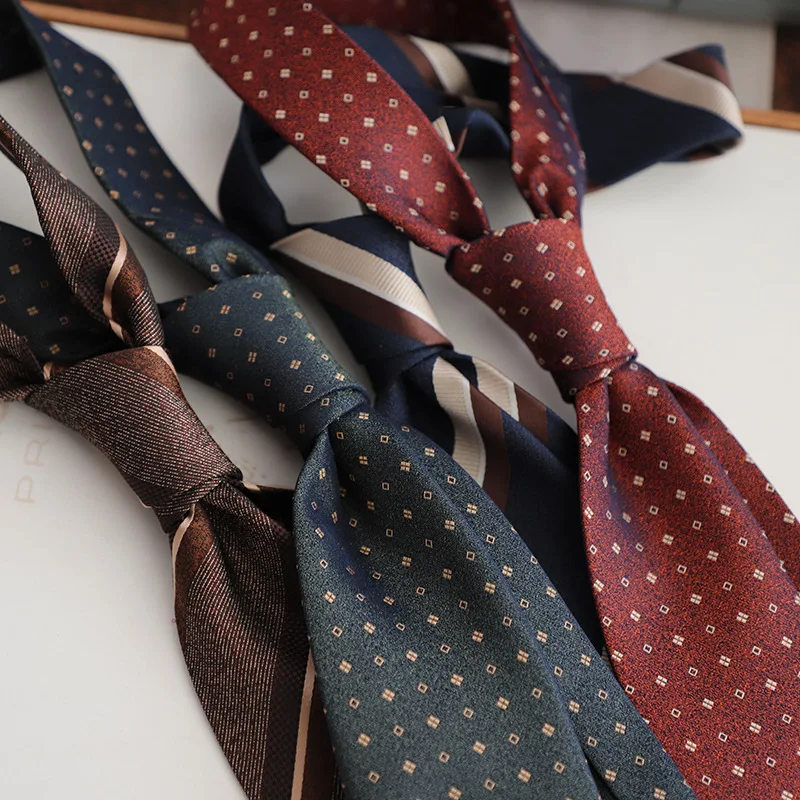 Creative Men Retro Jacquard Gentleman Necktie,Korean Style 8CM Formal Tie For Wedding Banquet,Groom Groomsman Suit Accessory