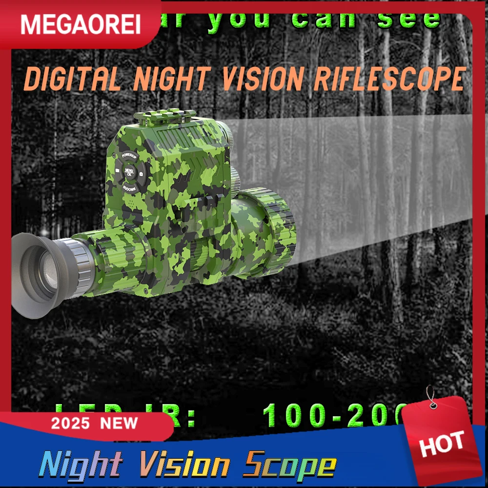 

Megaorei NK007 Night Hunting Scope Riflescope Hunting Scopes Optics Sight Tactical 850nm Infrared LED IR Night Hunting Scope Hun