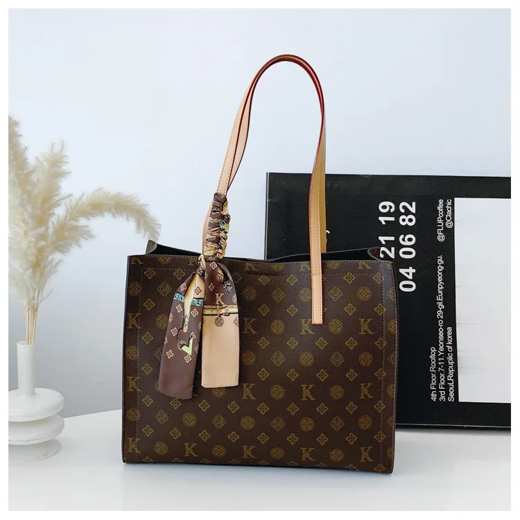 

Vintage Print Market Tote Bag Extra Large Capacity Shoulder Bag for Women Spacious Shopping Tote Fashion Retro Crossbody Purse​