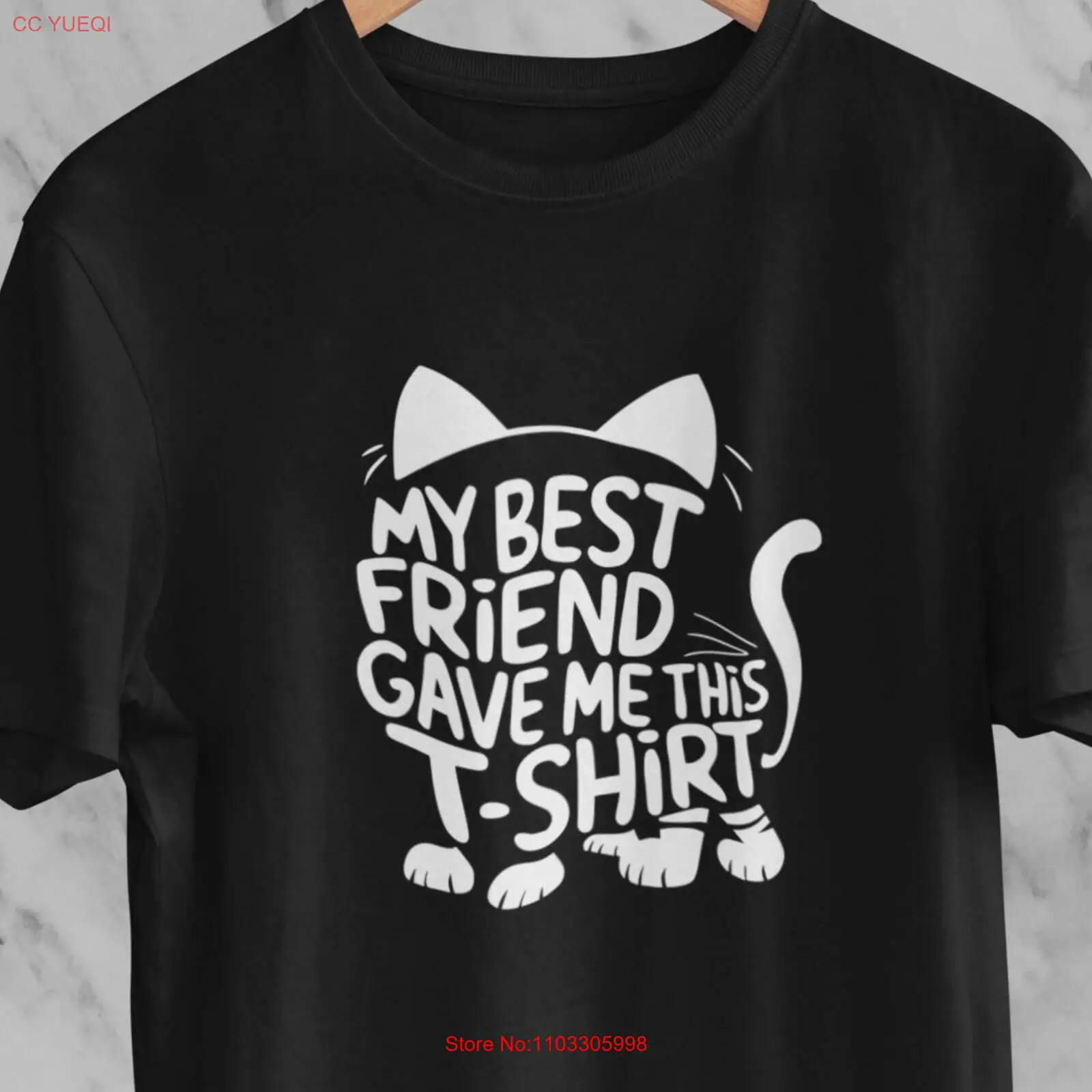 Рубашка для лучшего друга, рубашка с котом лучшего друга, мой лучший друг дал мне эту футболку
