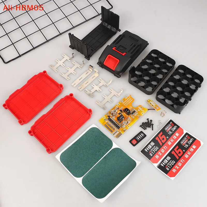 (HB05)21700 Li Battery Case With Circuit Board For Shell Box With BMS PCB Board Charging Protection Can Install 10/15 Battery