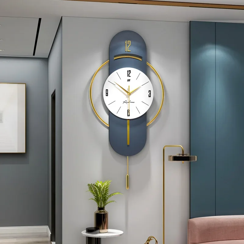 

Large Wall Clocks for Living Room Decor, Modern Metal Silent Decoration, Battery Operated, Kitchen, Bedroom, Office