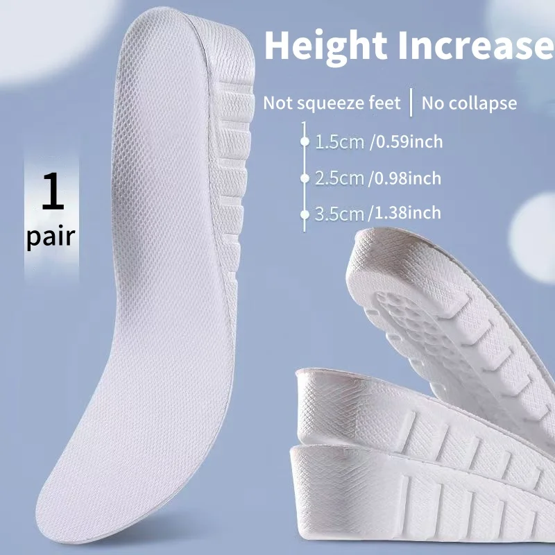 1 paar Höhe Erhöhen Einlegesohle Männer Frau Komfort Orthopädische Schuhe Einlegesohlen Echte EVA Weiß Nicht-Slip Schuh Pads Arch support Einsatz – Detail 6
