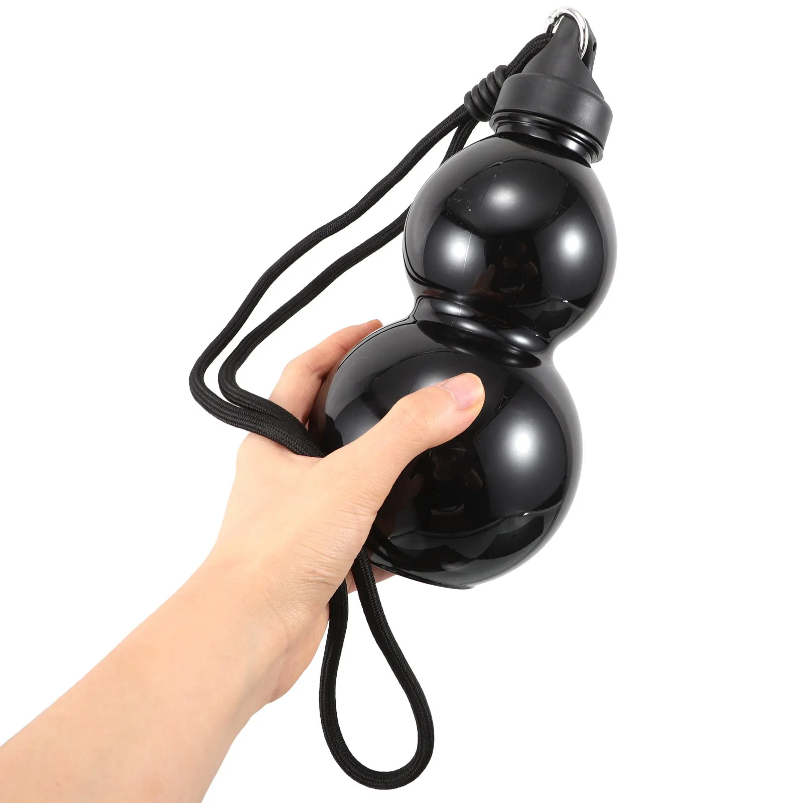 Large Capacity Gym Water Bottle Eye-Catching Gourd Shaped Portable Drinking Jug Travel Office Fitness Hydration Bottle Strap