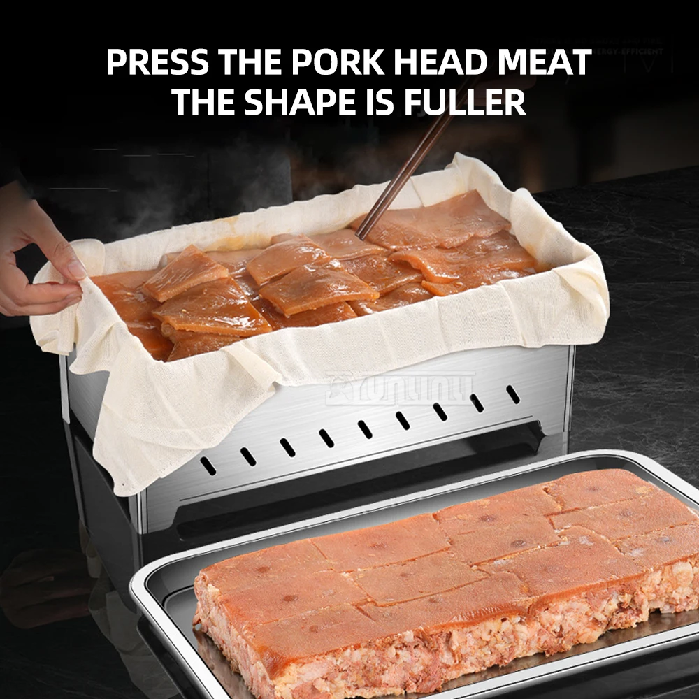 Commercial Stainless Steel Meat Pressing Mold Box Pork Forming Machine for Fast Food Restaurants Kitchen Equipment