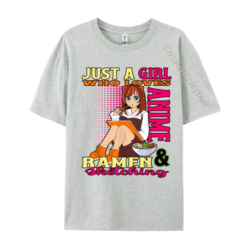 تي شيرت من القماش القطني للرجال ، مناسب للجسم ، غير رسمي ، لطيف ، وعاء رامين ، يحب الرسم ، الموضة ، المخصص ، العصري ، الخريف