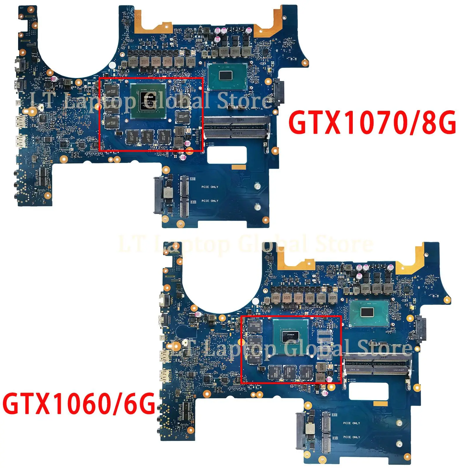 Imagem -02 - Laptop Motherboard para Asus Rog G752vm G752vsk Notebook Mainboard I76th Cpu de 7ª Geração Gtx1060 6g Gtx1070 8g Ddr4 lt