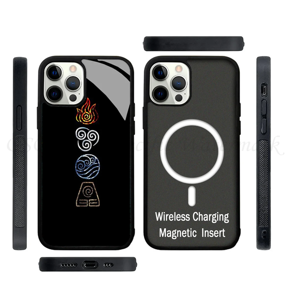 Avatar The Last Airbender Legend Of Korra Elements Phone Case Strong Magnetic For IPhone 15 14 13 Pro Max 11 12 Mini Alex