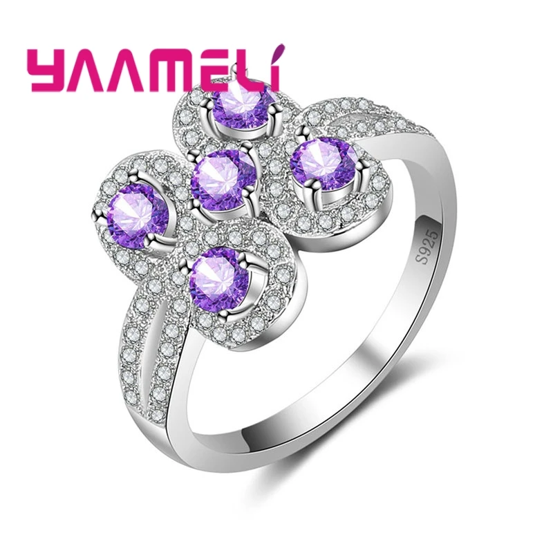 Unique Design Micro Paved Full Shiny AAA Cubic Zirconia Stones 925 Sterling Silver Color Rings Women Wedding Engagement Anel
