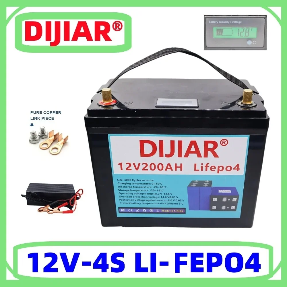 12V LiFePO4 battery 500Ah 400Ah 300Ah 200Ah built-in BMS lithium iron phosphate battery 6000+golf cart solar cycle life