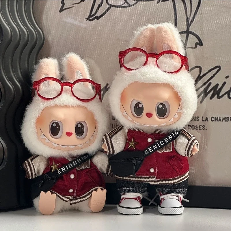 Mini Doll'S Clothes Outfit Accessories For Korea Kpop Exo 15-17cm Labubu Idol V1 V2 Baseball jersey pants shoes Clothing Gift