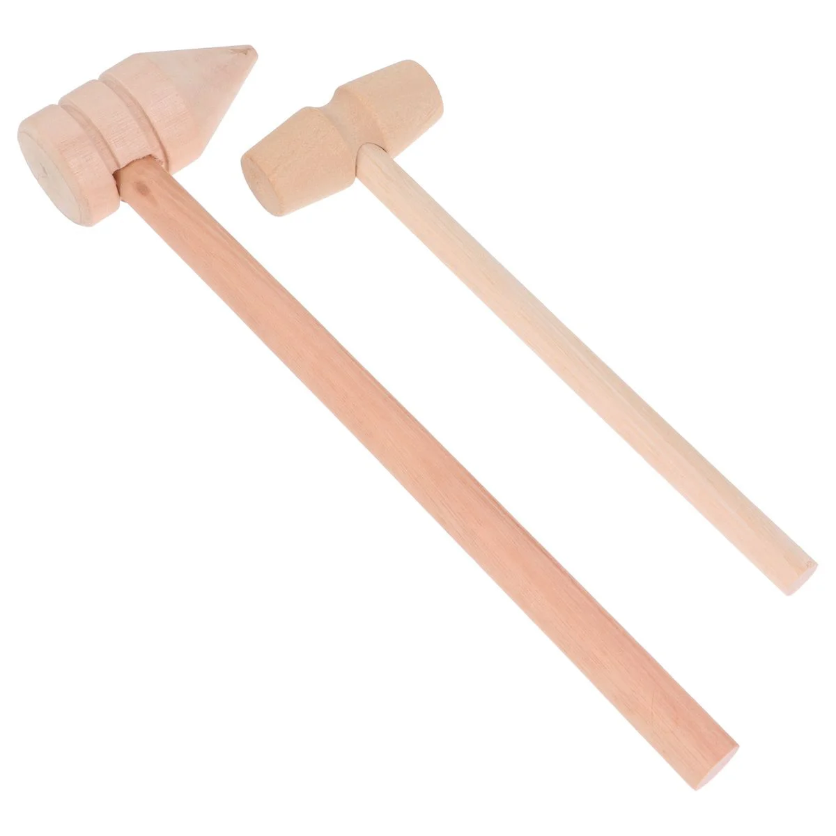 

5 Pcs Children’s Toys Small Wooden Hammer Mini Mallets Short Hair for Kids Baby