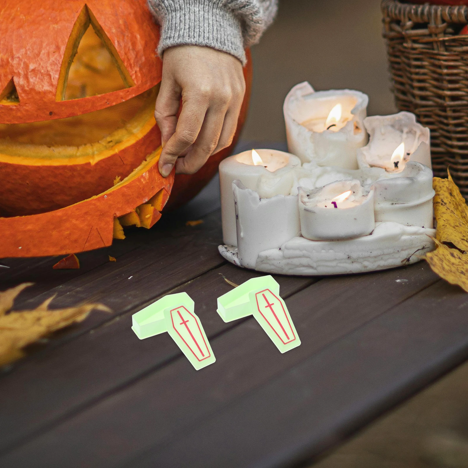 

10 Pcs Miniature Empty Coffin Box Plastic Containers Western Decor Party Prank Accessories Halloween Ornament Tiny House Prop