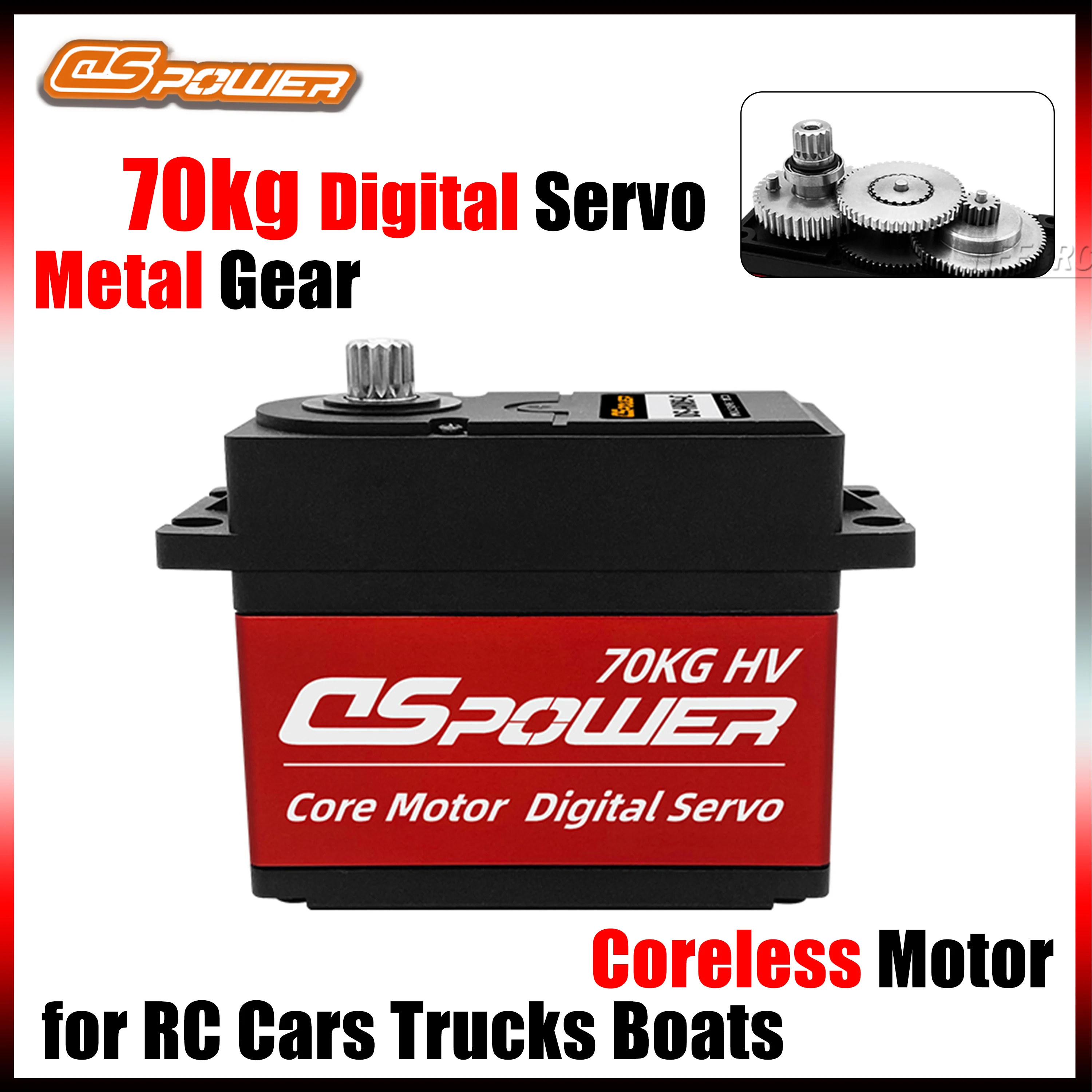 

DSpower 70 кг водонепроницаемый двигатель без сердечника с металлической шестерней, высокоскоростной цифровой сервопривод с большим крутящим моментом 180 ° Для радиоуправляемых автомобилей, грузовиков, аксессуаров для лодок