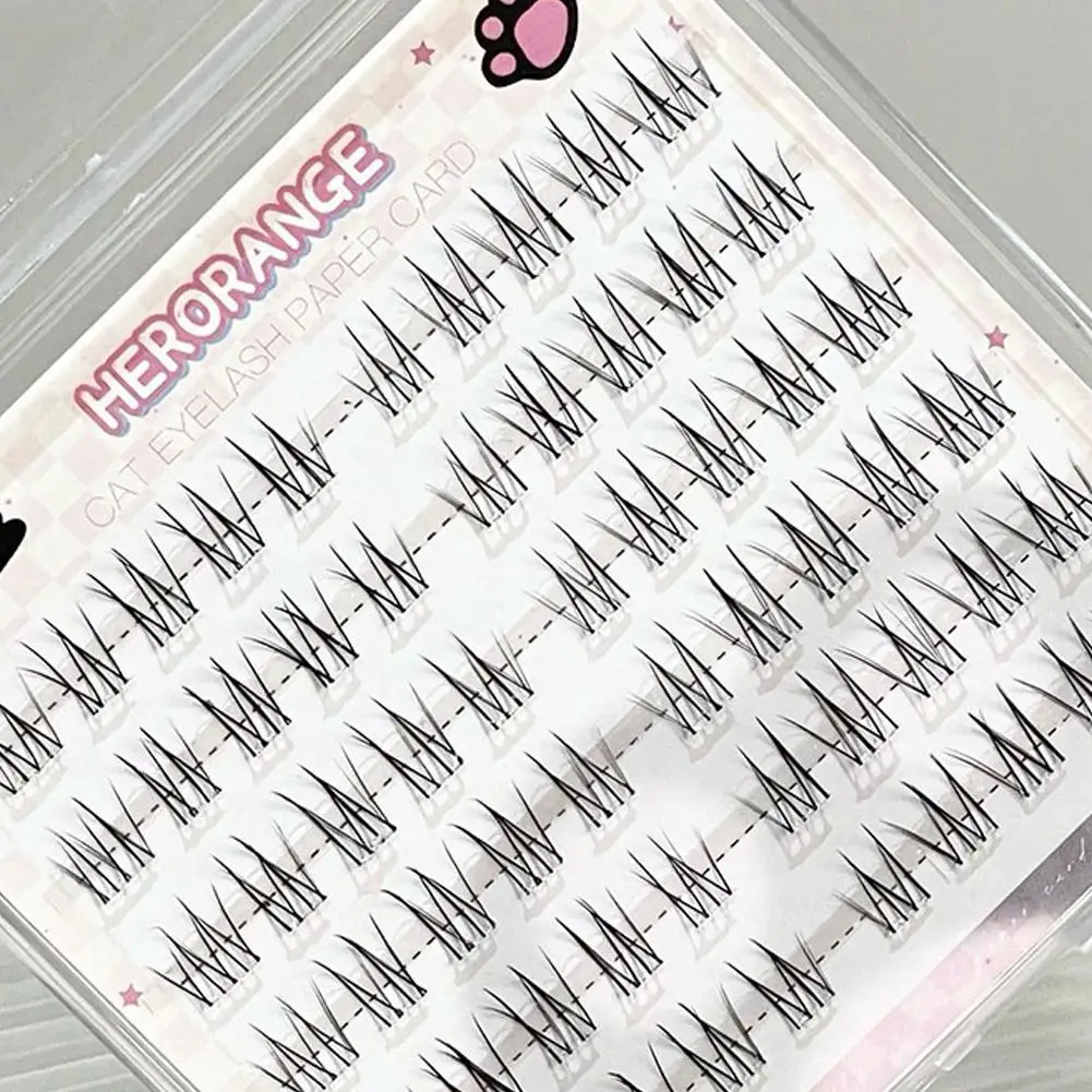 Sztuczne rzęsy dolne 3D Fox Series, naturalnie wyglądające, przezroczyste, z efektem siateczki, gęste, w stylu koreańskim, narzędzia do makijażu.