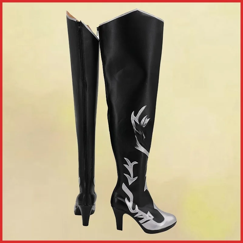 Anime Final Fantasy  FF14 Conception Ice God Shiva Cosplay Shoes Boots