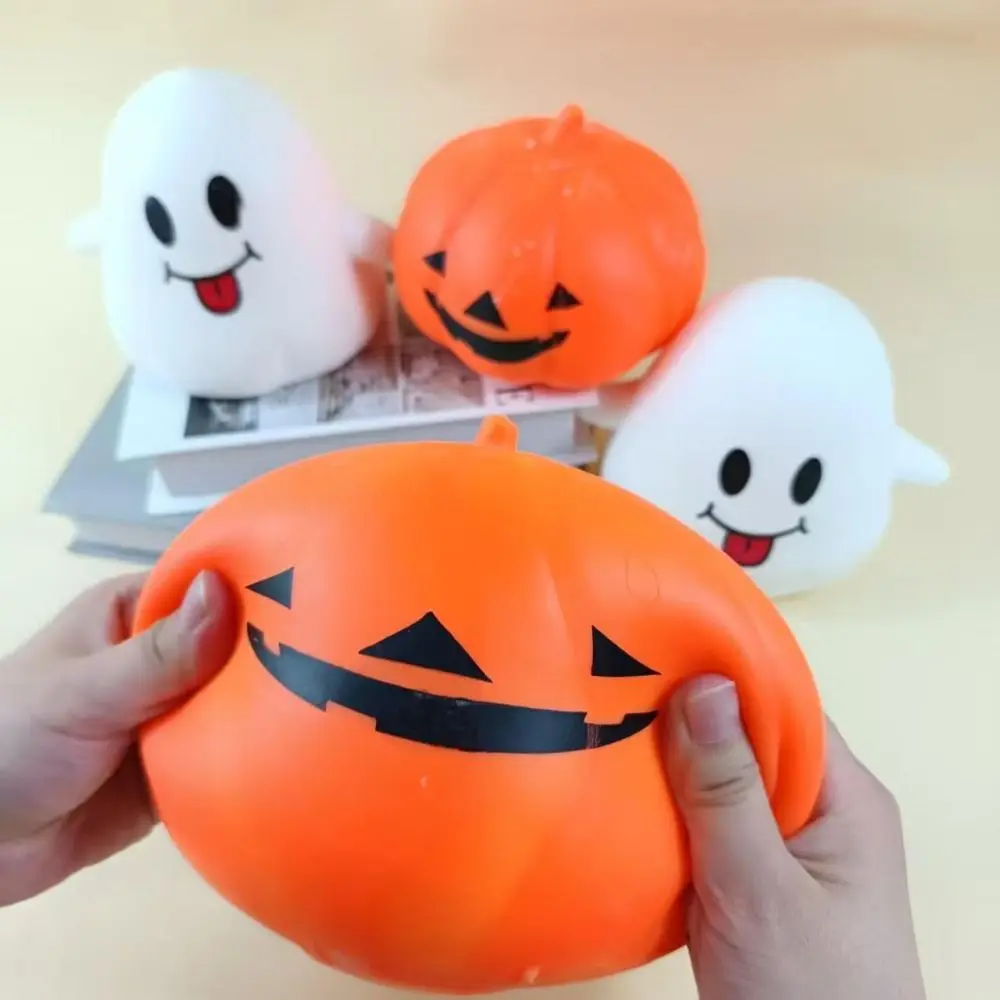 Release Hand Cute Ghost Squeeze Toy Sensory Stretch Halloween Pumpkin Squishy Toy Elastic Relax Gift Slow Rebound Fidget Toy