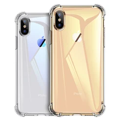 Caso Luz à Prova de Choque Transparente para Apple iPhone, Defesa Proteger, Telefone Airbag Capa, 14, 13, 12, 11, XS, Max, XR, X, 8, 6s Plus, 15