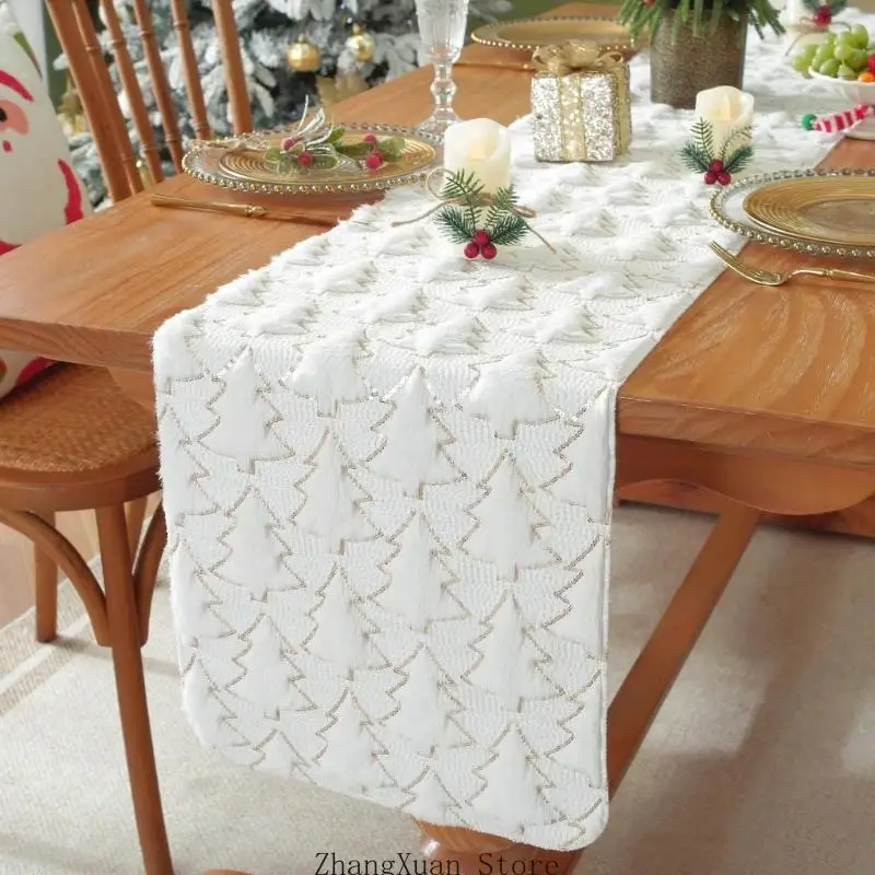 Getufteter Weihnachtstischläufer für Festtagsessen und Sideboards 3XUF – Detail 9
