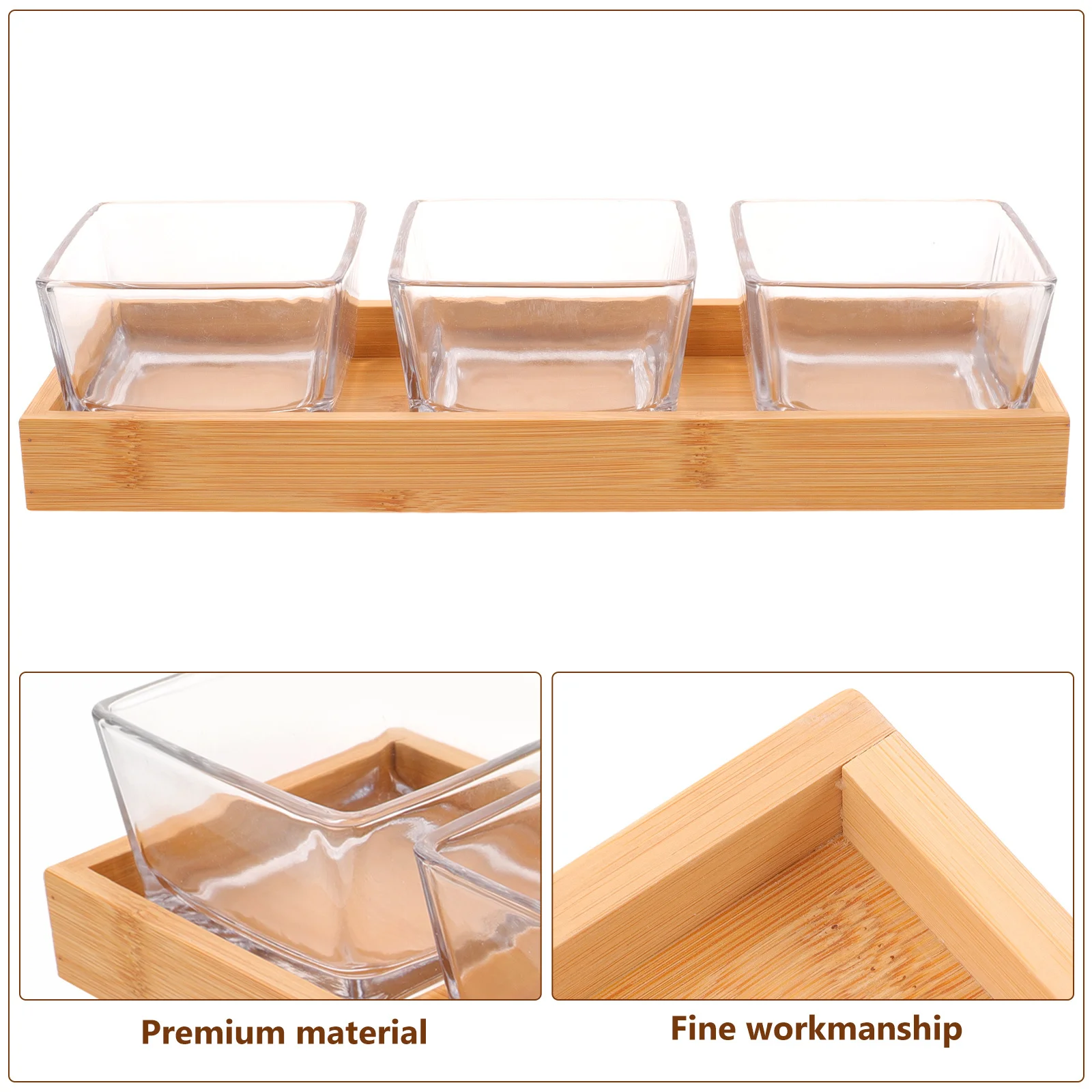 

1 Set Snack Dish Premium Material Fruit Serving Platter Kitchen Bowl Storage Tray Desktop Snack Container Dried Fruit