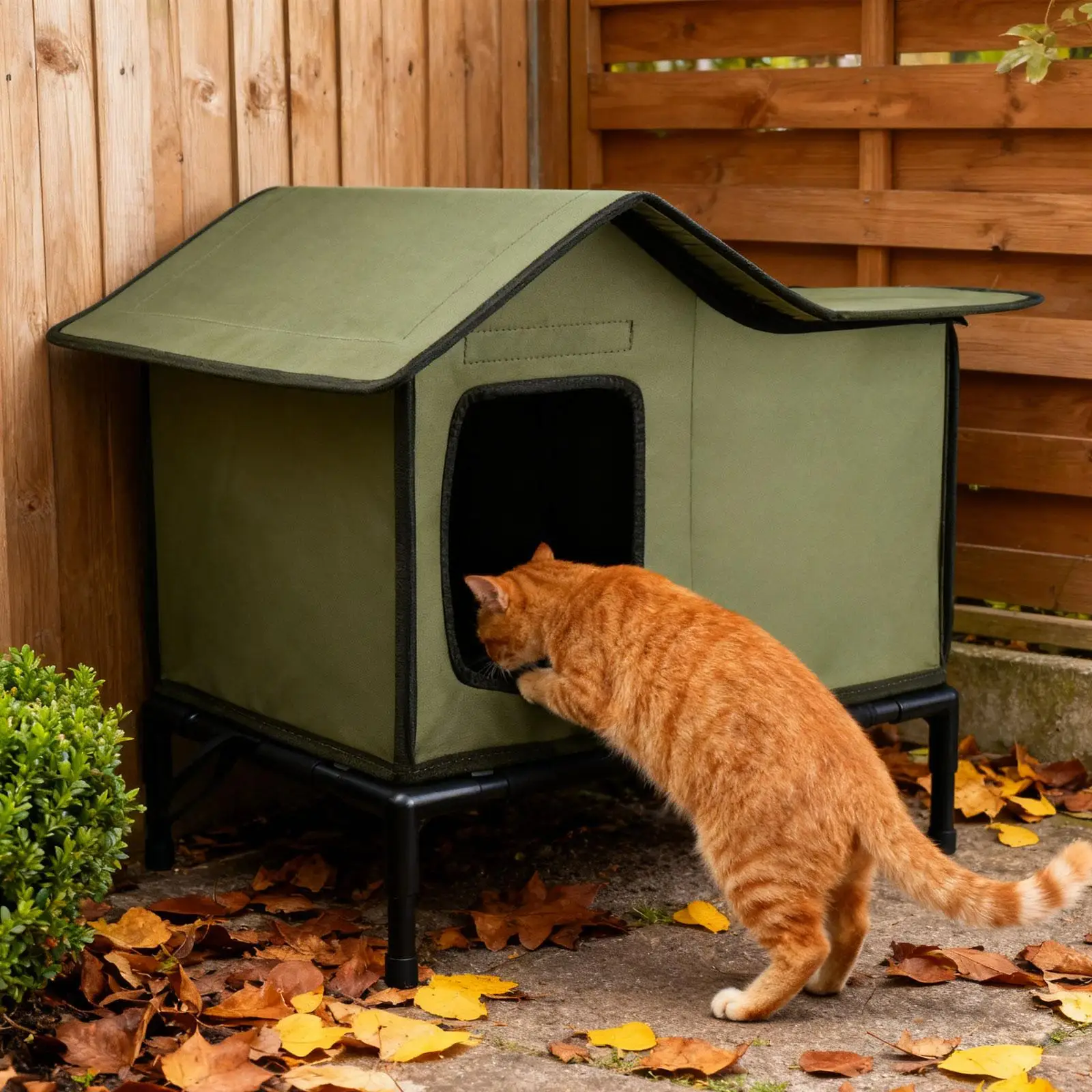 Cat House for Outdoor Cats Cat Kennel Cat Nest Warm Weatherproof Waterproof Pet