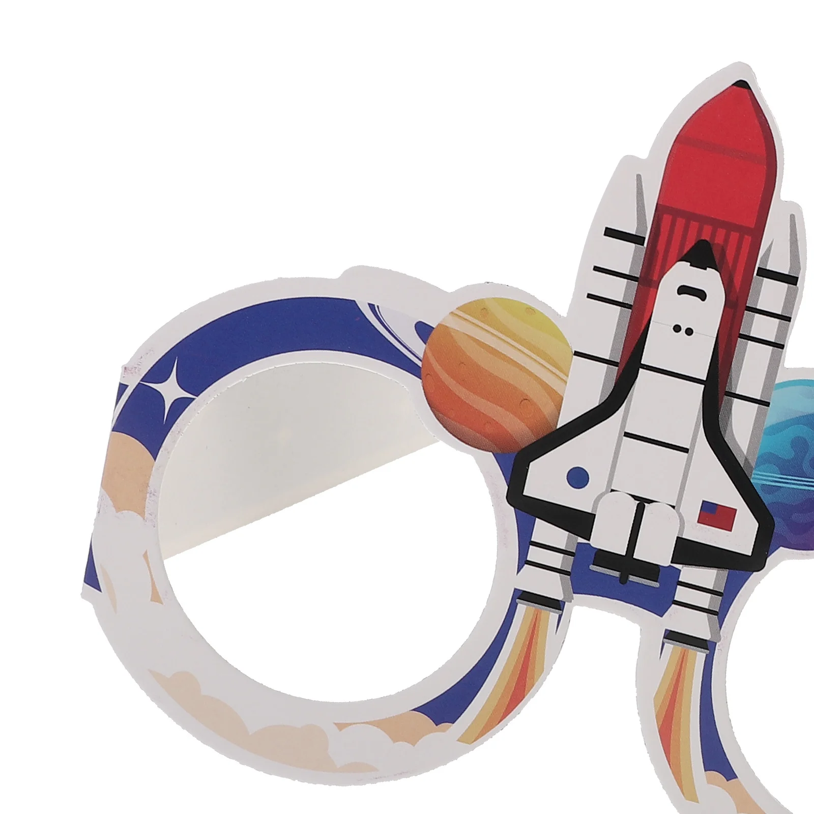 

12Pcs Outer Space Paper Eyeglasses Lightweight Party Glasses Photo Booth Props Costume Supplies Space Glasses Photo Booth Props