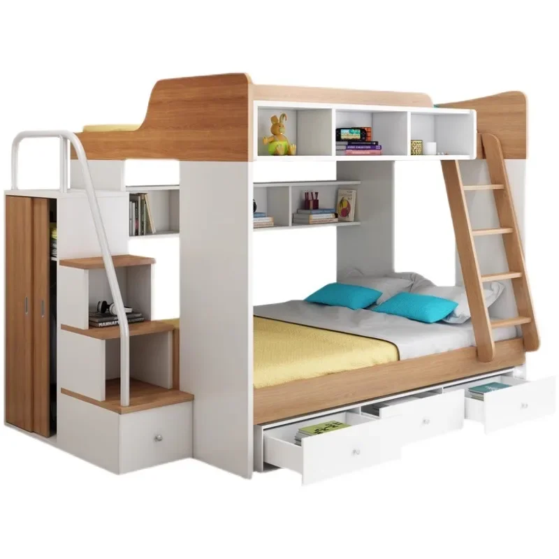 Factory Direct 2026 Double bunk bed, child bunk bed, adult combination children's bed, child and mother  male and female multi-f