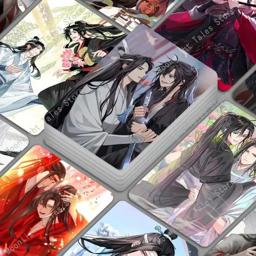 بطاقات أنيمي مو داو زو شي وي ووشيان لان وانغجي سهلة الحمل بطاقة صور قابلة للجمع نسخة الزوجين هدية لمحبي أنيمي