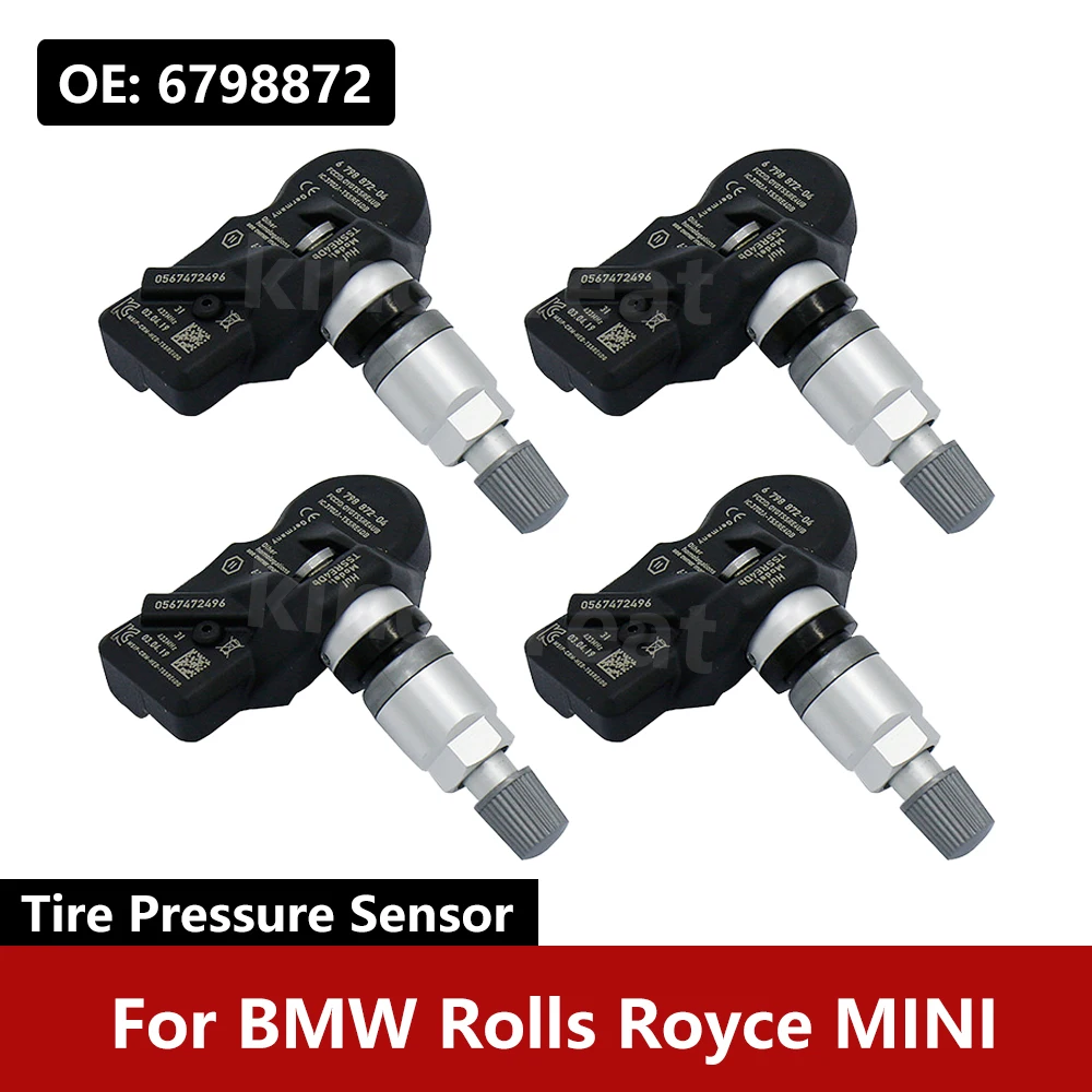 

4PCS/Lot For BMW Rolls Royce MINI 433Mhz Car TPMS Sensor Tire Pressure Sensor Monitoring System 6798872