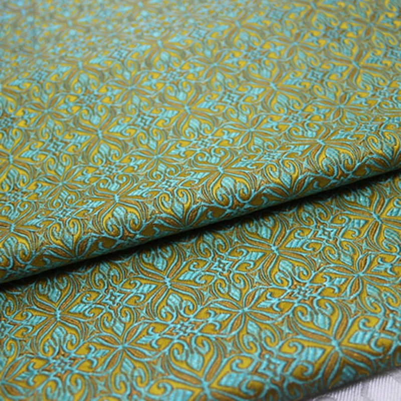 50cm Floral Pattern Brocade Jacquard Damask Fabric Skirt Stage Dress Clothes Coat Curtain Sewing DIY Home Textile Decoration