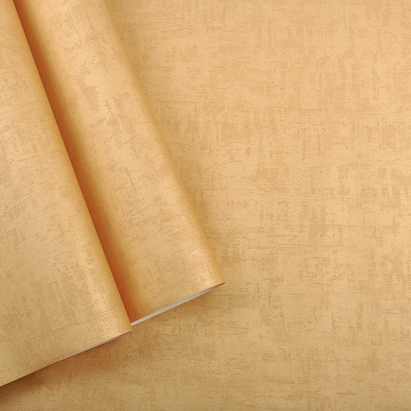 

Nordic Solid Color Plain Wallpaper Home Living Room Bedroom Retro Golden Yellow Wallpaper American Light Luxury Wallpaper