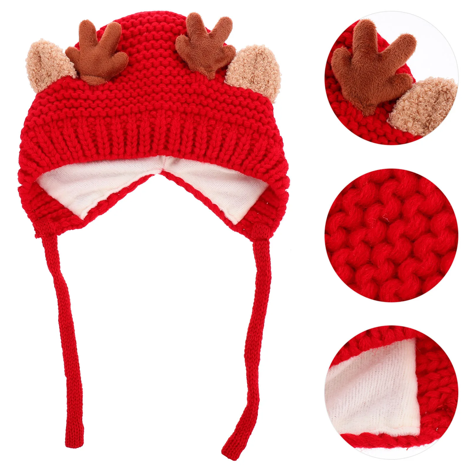 

1Pcs Kids Winter Antler Hat Soft Knitted Christmas Hat for Boys and Girls Warm Fashionable Holiday Gift Winter Hat,