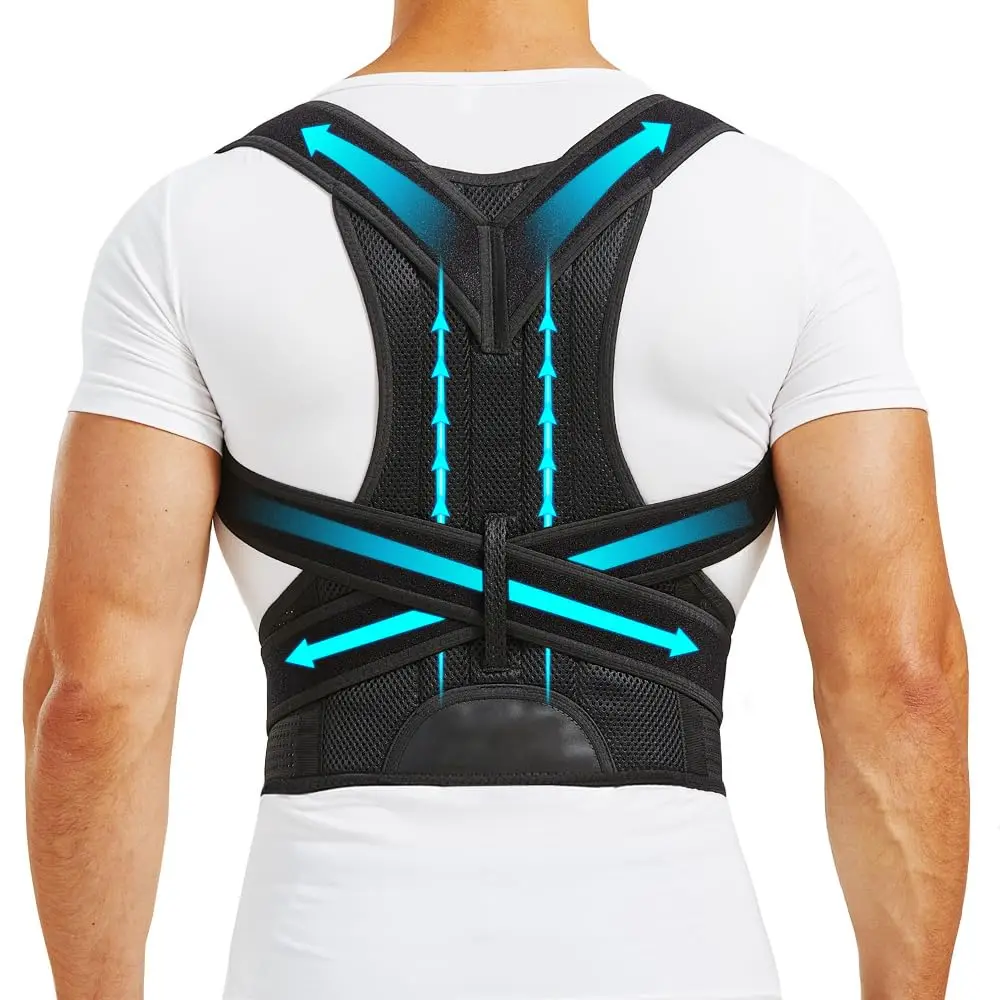 Back Brace Posture Corrector for Women & Men Shoulder Straightener Adjustable Full Back Support Upper and Lower Pain Relief