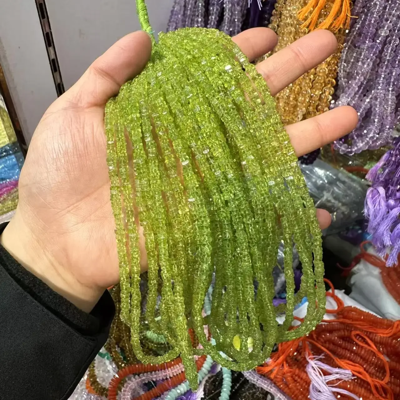 

AAAAA оптовая продажа натуральный 4 мм зеленый перидот энергетический кварц нерегулярные бусины свободные бусины для изготовления ювелирных изделий DIY ожерелье браслет 40 см