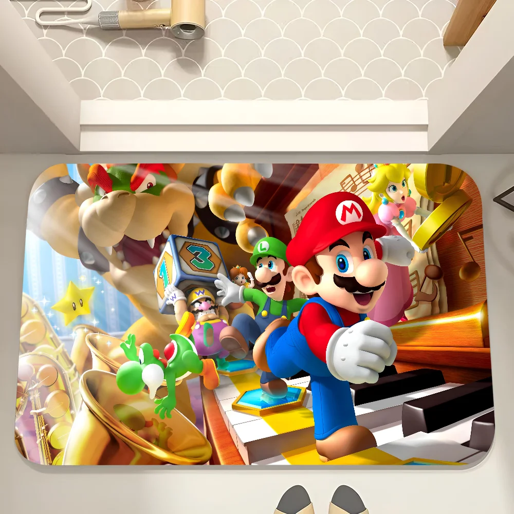 

1 шт., популярный классический игровой ковер S-Super'S M-Mario'S, противоскользящий ковер для кухни, спальни, тафтинга ручной работы, ковер для гостиной, входной ковер