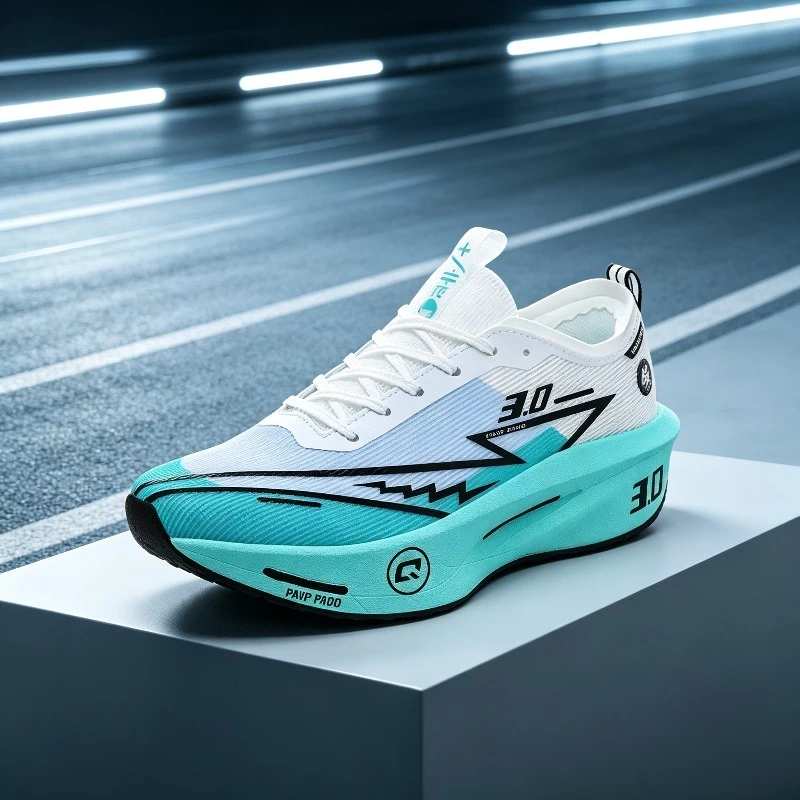 Men Color Block Running Sneakers Lace Up Thick Cushion Anti Slip Outsole Lightweight Breathable Athletic Training Sports Walking