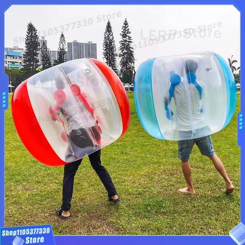 90cm Kids Inflatable Bumper Ball Toy Transparent Zorb Bubble Soccer Hamster Sumo Game Outdoor Fun Activity for Children