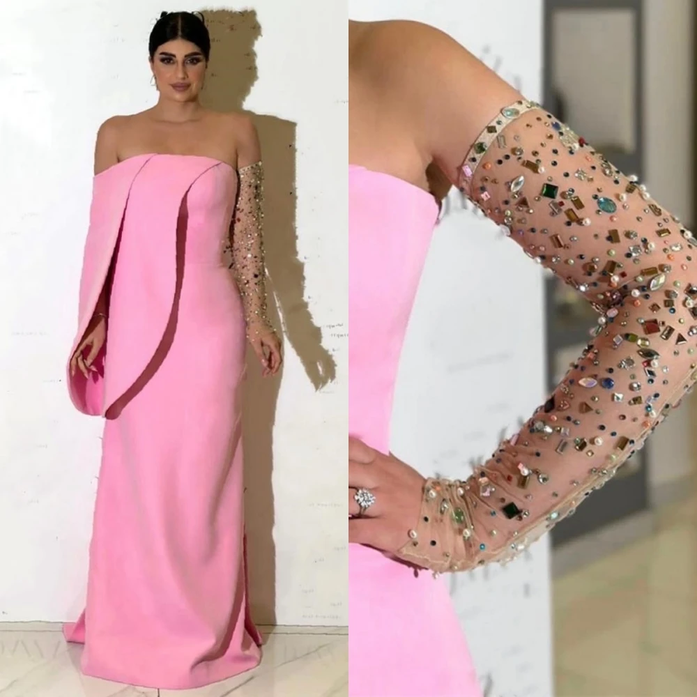 Customized Fashion Off the Shoulder Sequin Party Dress Floor Length Long High Quality Formal Evening Gowns 칵테일드레스