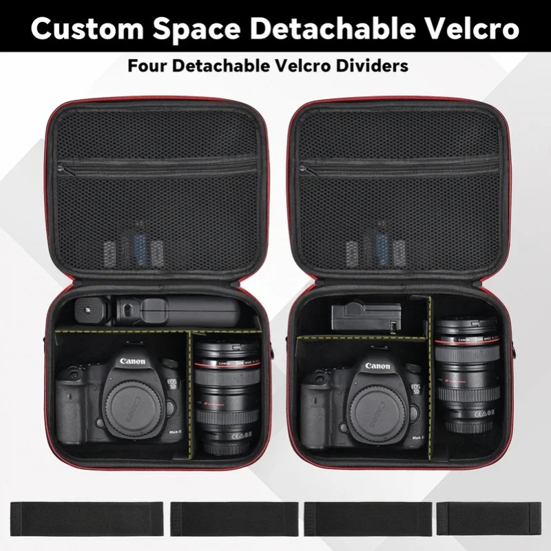 Camera Case for Canon EOS Rebel T7/T100/T6/R50/R100/R5/R7/R8/R6 Mark II/SL3 DSLR Camera Box,Travel Protective Carrying Bag