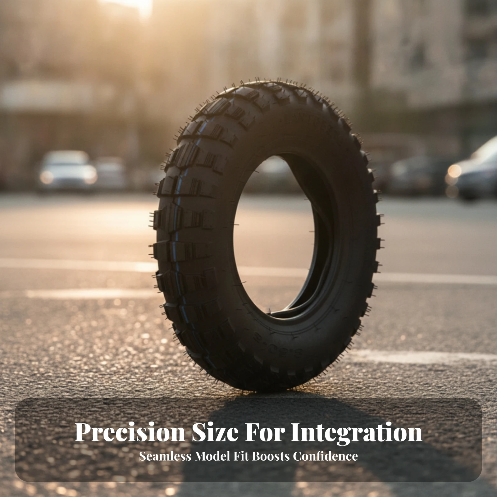 Scooter Tire with Inner Tube Long-Lasting Knobby Tire and Tube Set Shock-Absorbing Anti-Slip for Everyday Riding