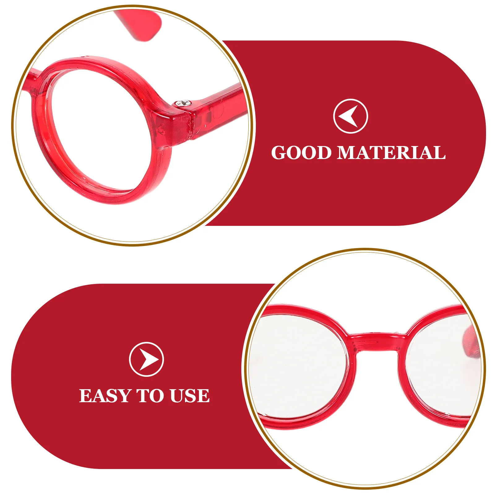 แว่นตาจิ๋ว 6 ชิ้น: อุปกรณ์เสริมแว่นตาผ้าฝ้าย แว่นกันแดดจิ๋วสำหรับแต่งตัว งานประดิษฐ์ ชุดของเล่น ชุดแฟนซีสัตว์เลี้ยง