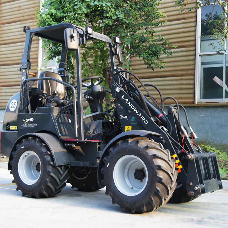 Petite Chargeuse Hydraulique Diesel, Utilisation Agricole Européenne, Vente en Gros, Haute Qualité, Mini Chargeuse sur Roues, Tout Terrain, Articulée, Personnalisée