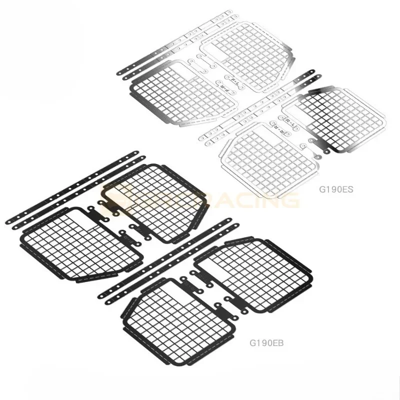 Metal Folding Side Window Net for 1/10 RC Crawler Car MJX FOR H8H DEFENDER Accessories