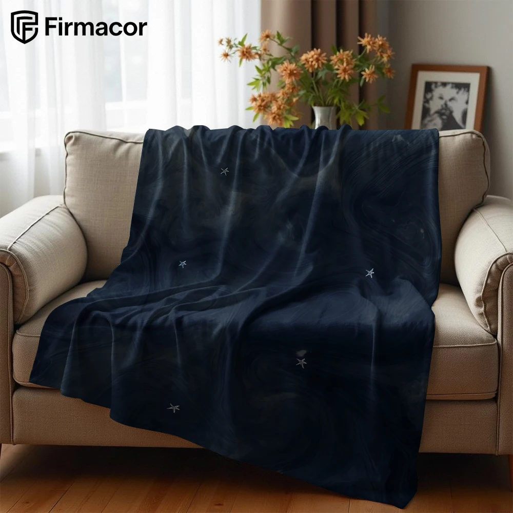 Dark Ocean Starfish Ultra Soft Sherpa Fleece Blanket Fluffy Warm Halloween Cozy Throw for Sofa Couch Bedroom Gift All season