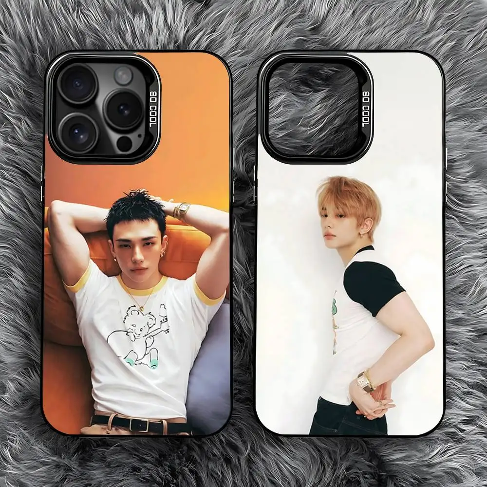 

Korea Singer H-Hyunjins Phone Case For iPhone 16,15,14,13,12,11,Pro,Max,Plus,Mini,SE Anti Fall Black Matte Hard Bumper