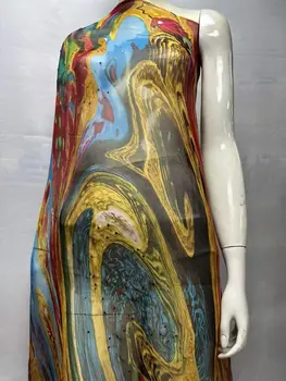 高品質雪紡布料,柔軟薄紗蕾絲印花真絲雪紡布料,適用於縫製洋裝、女裝等,3.5米 8 best sales 裁縫 - №8