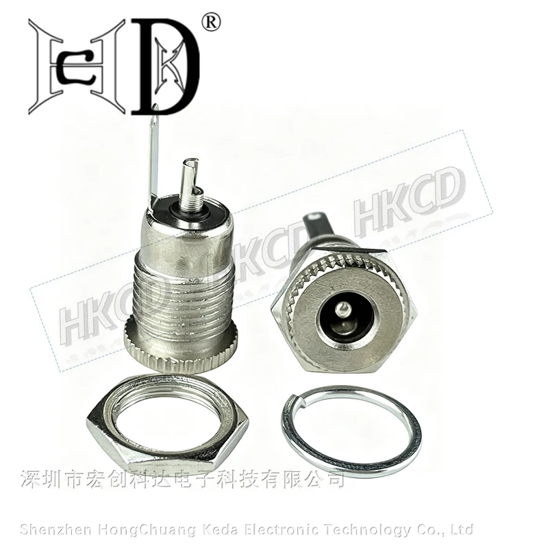 2Pcs DC099 5.5x2.1/2.5mm Metal Chassis Mount DC Power Jack Female Socket for Power Supply